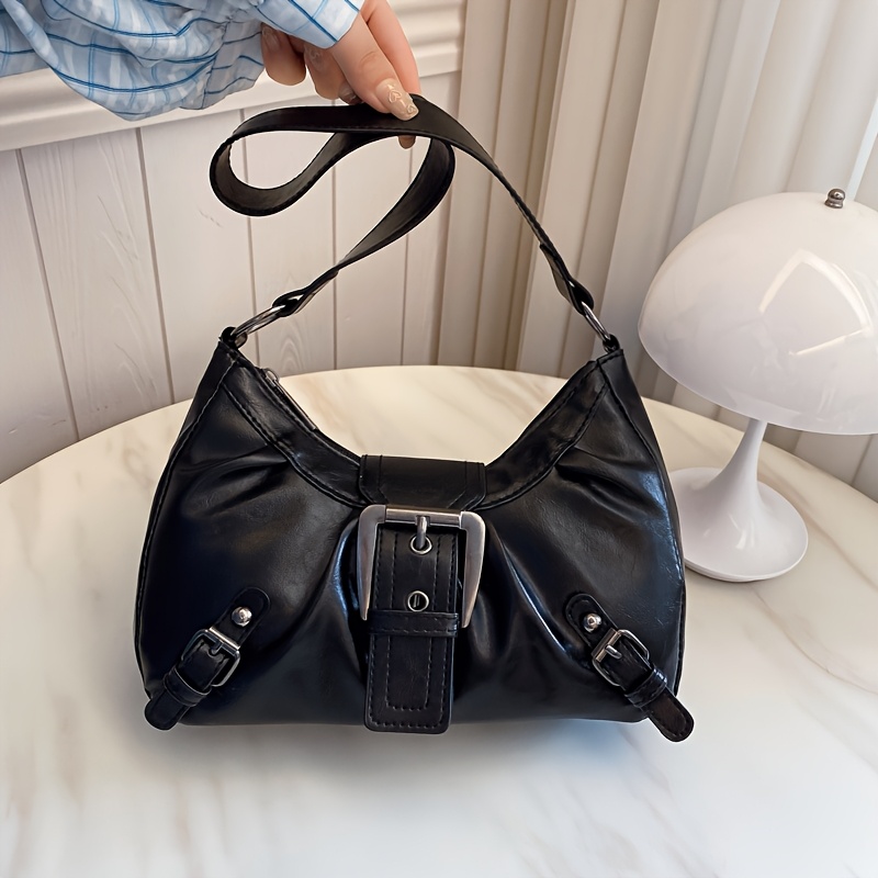 vintage crossbody shoulder bag fixed strap magnetic closure - Temu United Kingdom