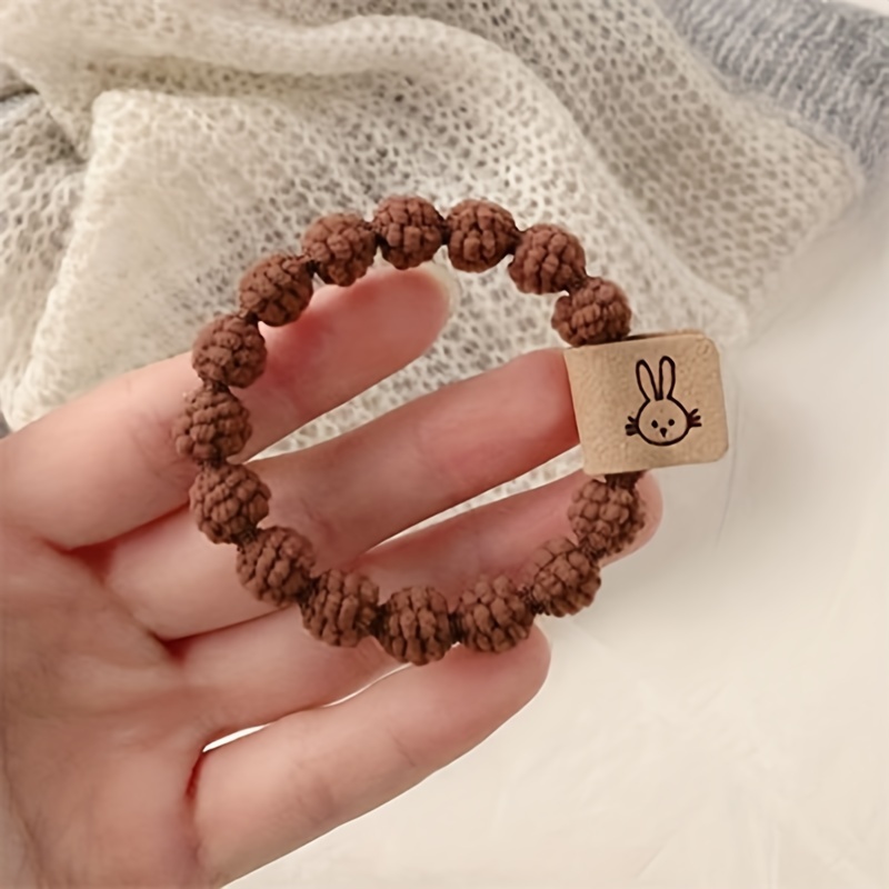 5pcs High Elastic Rabbit Hair Ties, Durable and Versatile