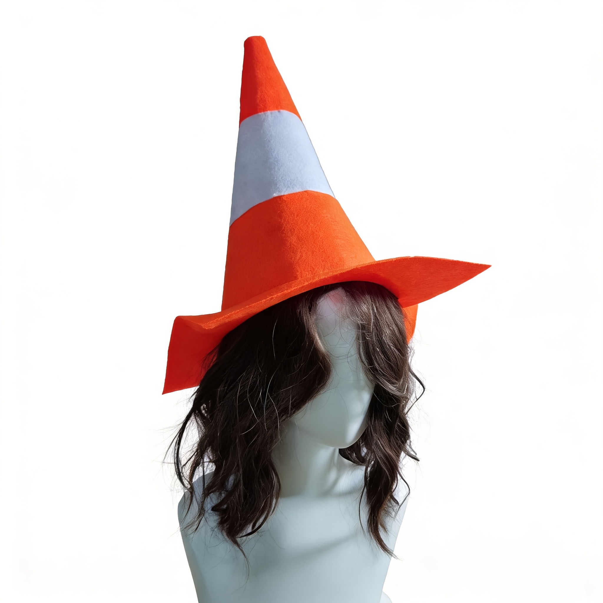 E-shop Party-Straßensperre-Zylinderhut – Verkleidungs-Verkehrssignal-Hut – Simulierter Verkehrssperren-Hut, geeignet für Rollenspiele, Halloween,