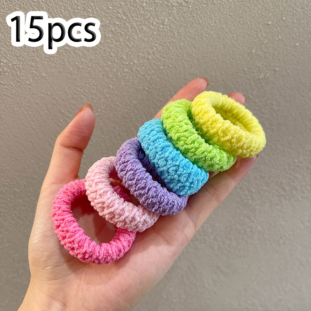 15pcs Bohemian Style Multi-pack High-elasticity, Thickened, Seamless, Multicolor Popcorn Hair Ties, Durable Hair Accessories For Securing Hairstyles And High Ponytails
