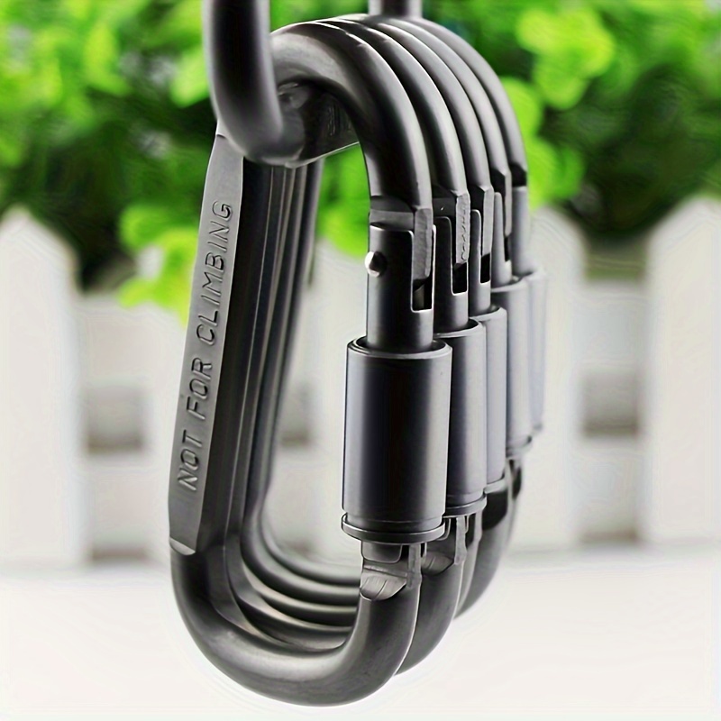 

5pcs Waterproof And Wear-resistant Aluminum Alloy Carabiner, D-shaped Buckle, Quick Hanging Outdoor Survival Gear