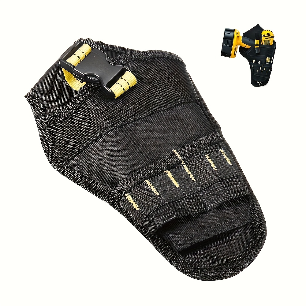 Image of Portable Heavy Duty Drill Driver Holster Cordless Electrician Tool Bag Bit Holder Belt Pouch Waist Cordless Drill Storage Pocket