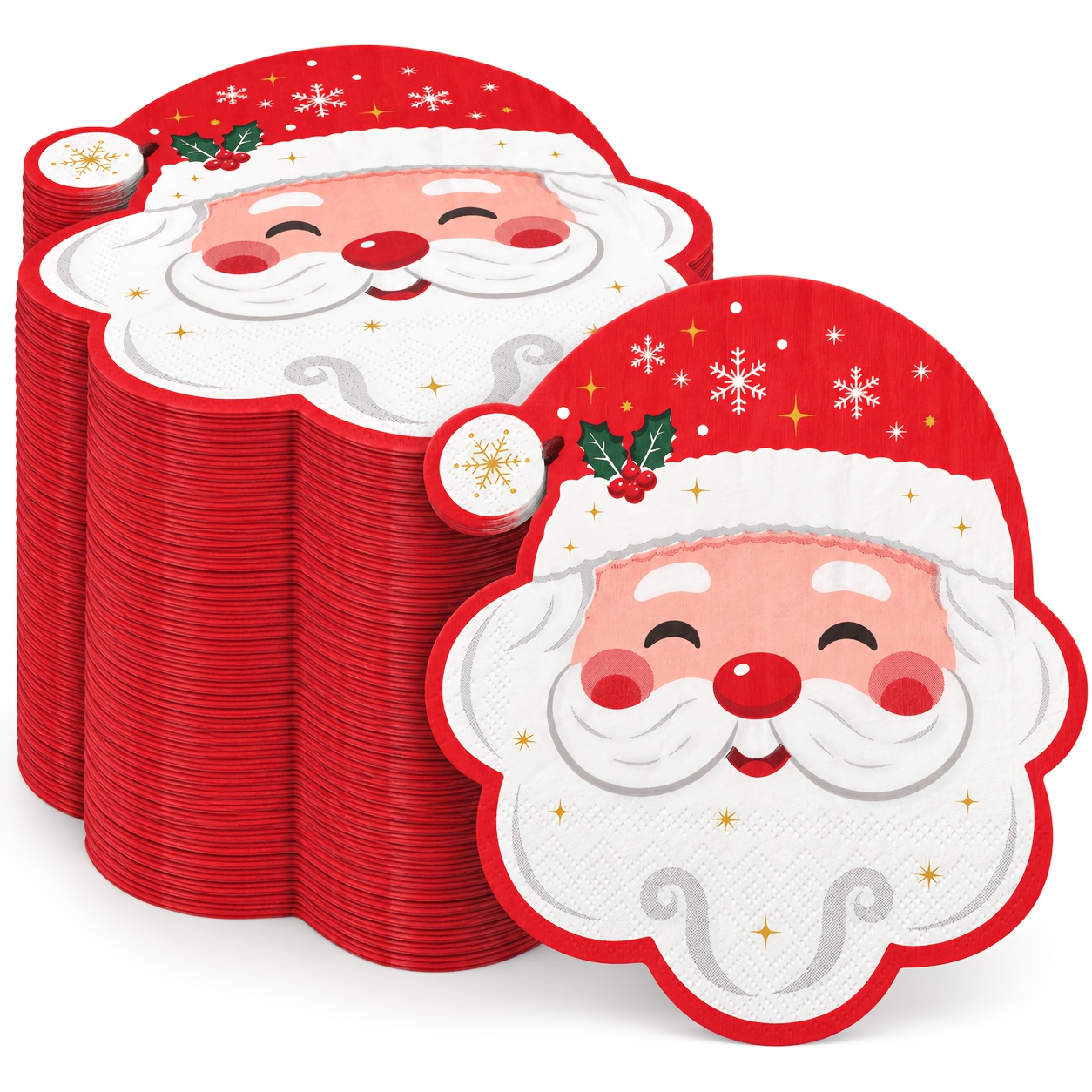 TEMU 20 tovaglioli di Natale a forma di , fazzoletti usa e getta per feste natalizie, simpatici tovaglioli a forma di , decorazioni per per cene di