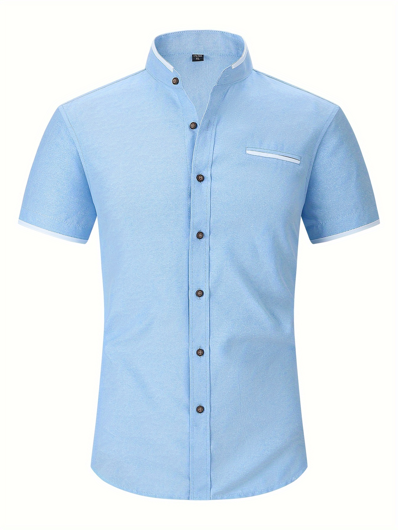 collar design men' color formal short sleeve Temu Oman