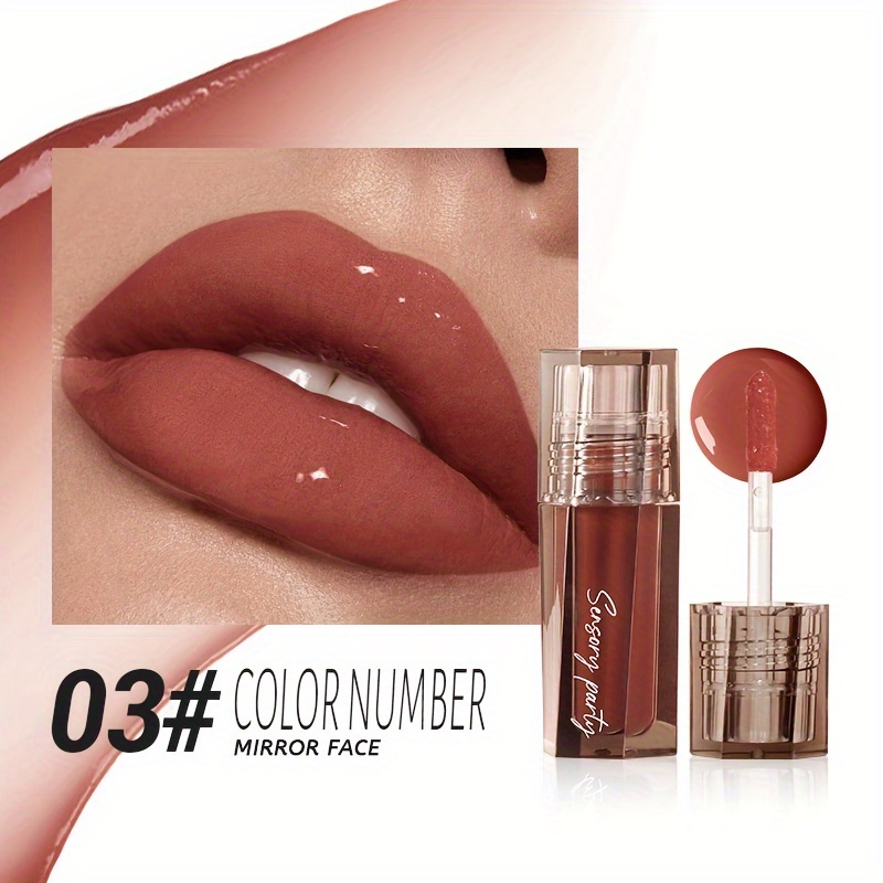 Long Lasting Hydrating Lip Gloss Moisturizing Liquid Lipstick, Waterproof Non Sticky, Perfect Makeup Essential For Mother's Day Gift Nourishing Shine For Occasion
