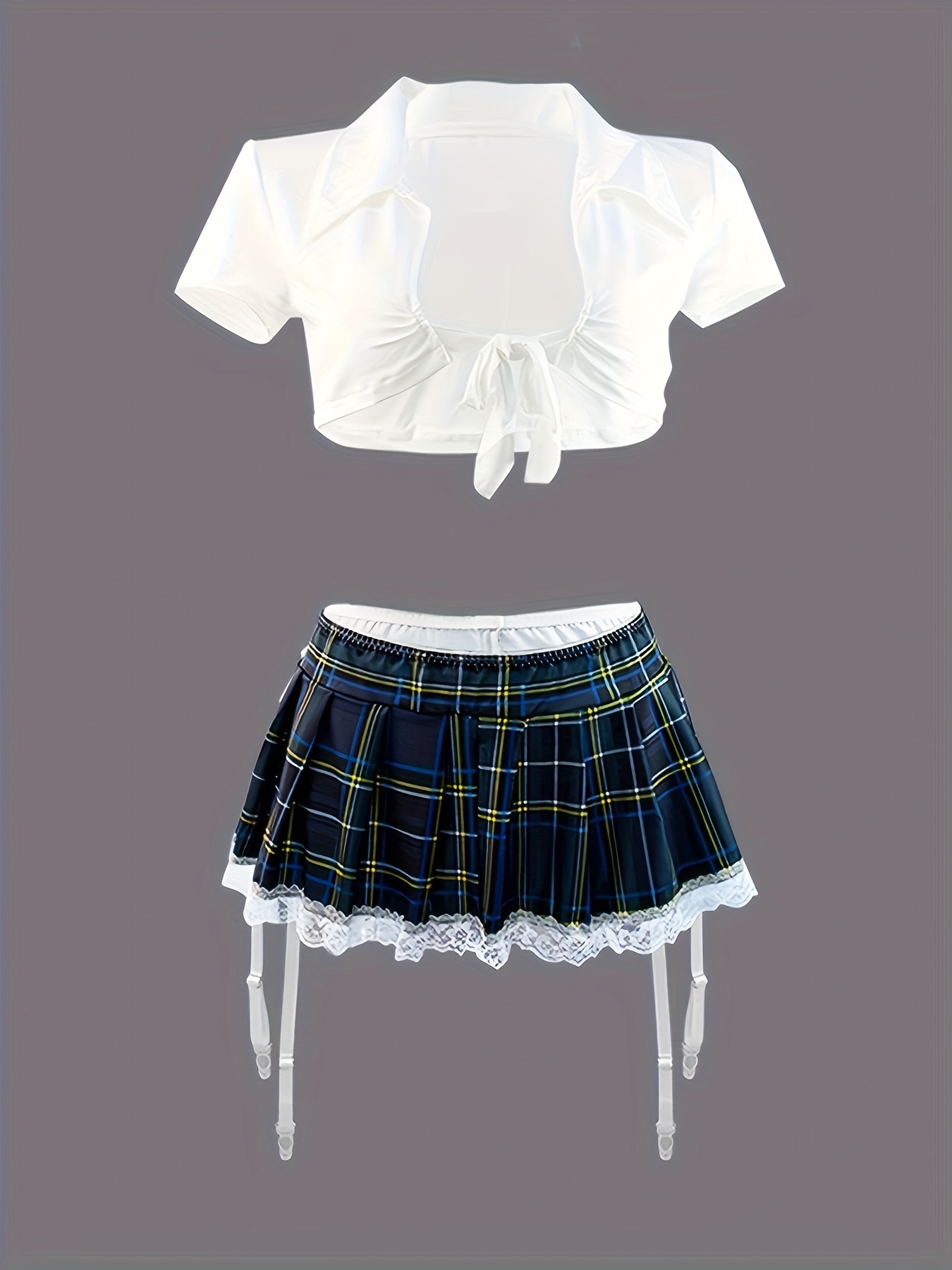 Classic Garter Mini Skirt