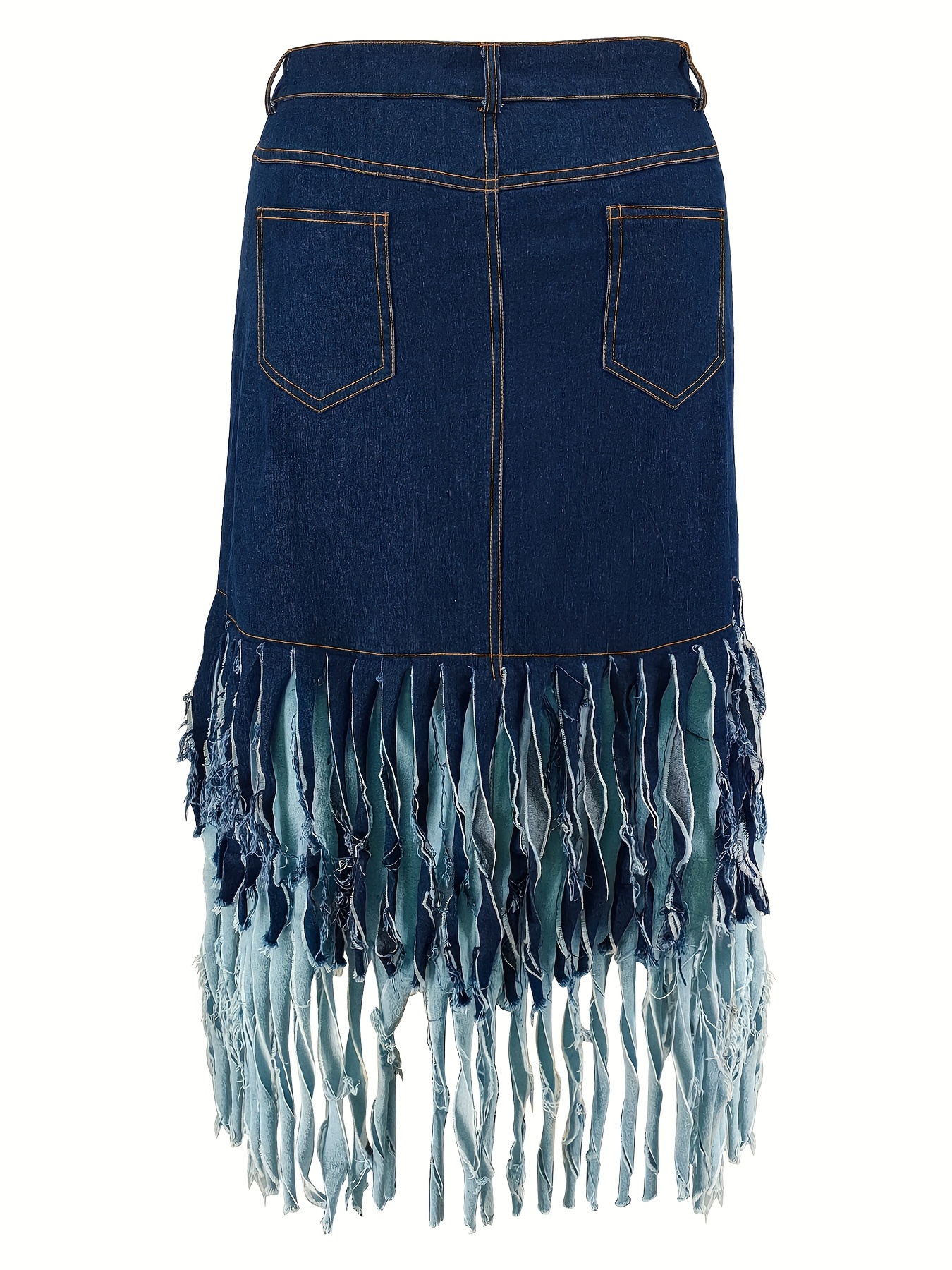 gonna in denim taglie forti donna frange gonna casual Temu Italy