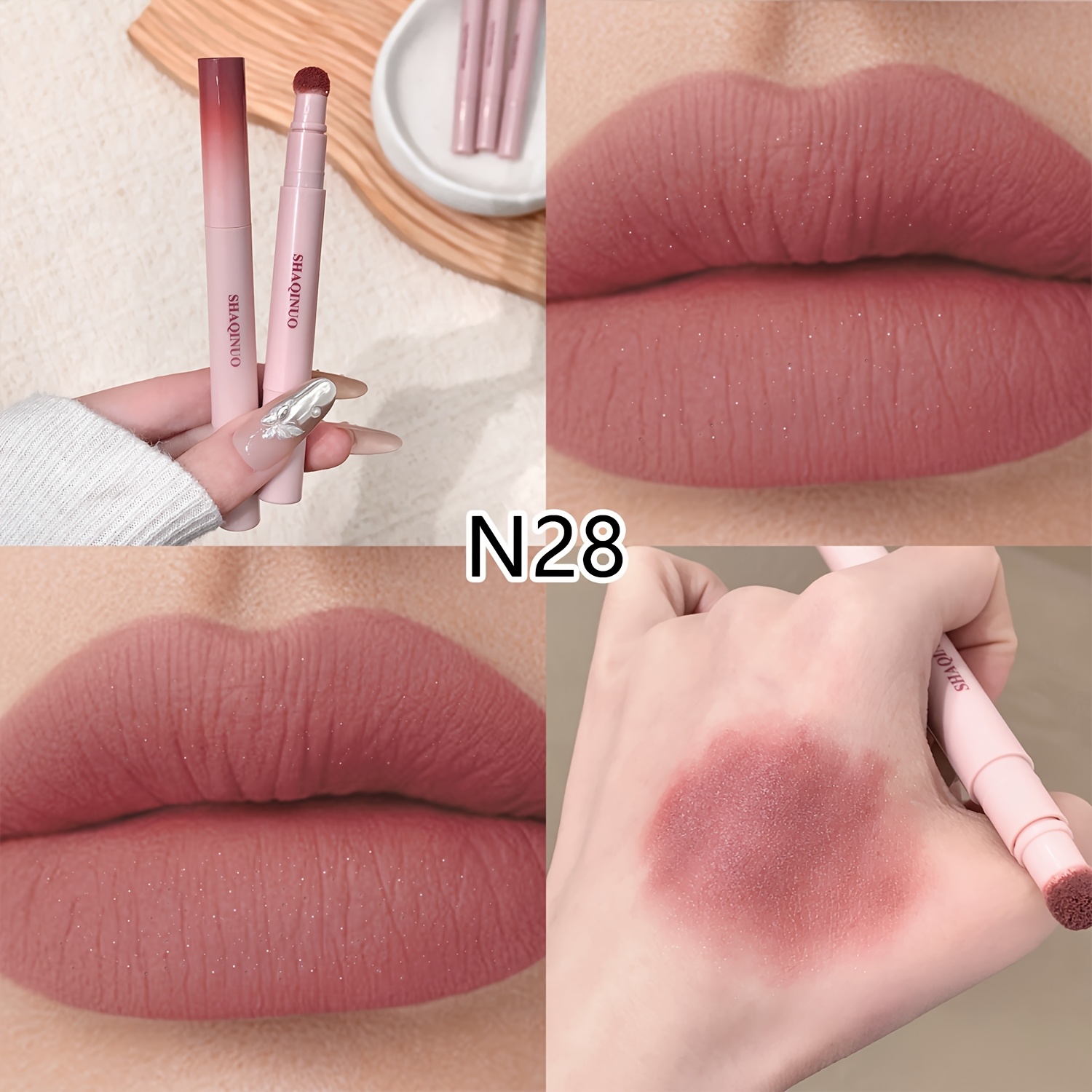Soft Mist Light Lip Powder Cream, Long-Lasting Matte Lip Glaze