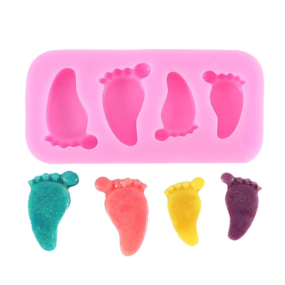 

Silicone Footprint Mold For Diy Pendant, Clay, Epoxy Resin & Candle Casting - Reusable Crafting Molds For Plaster And Resin Art, Non-power Supply Needed, Multi- Design