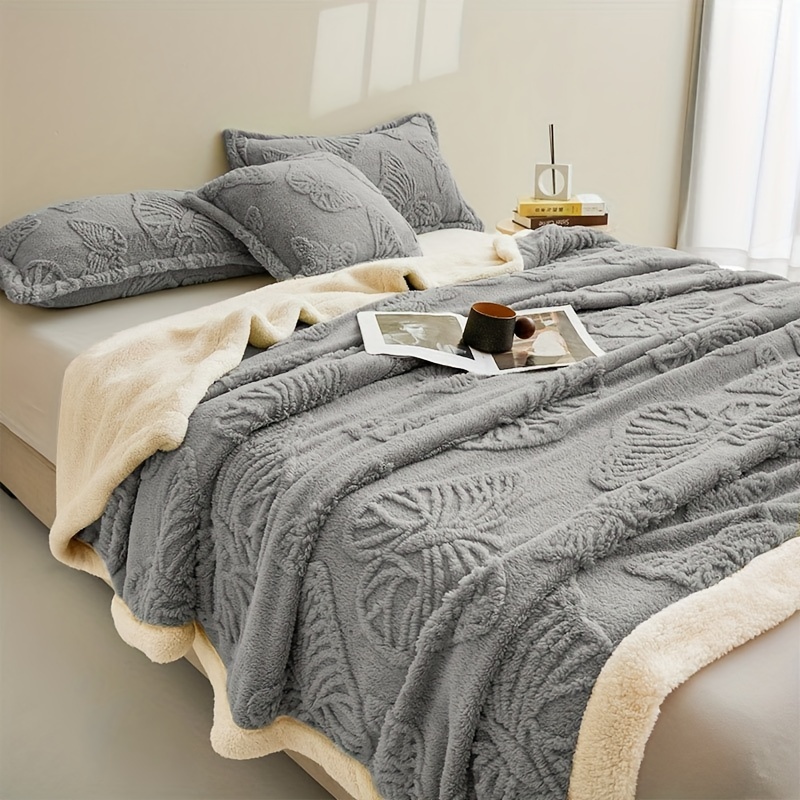 

Couverture en - Double Couche, Épaisse & Chaude pour Automne/Hiver, Imprimé Animal Confortable, Lavable en Machine - Gris