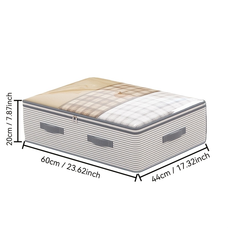Image of 1 Large Clothing Storage Bag With A Transparent Window; This High-capacity Garment Organizer Is Ideal For Use In Wardrobes, Under-bed Spaces, Or During Travel, Space. Suitable For Storing Women's