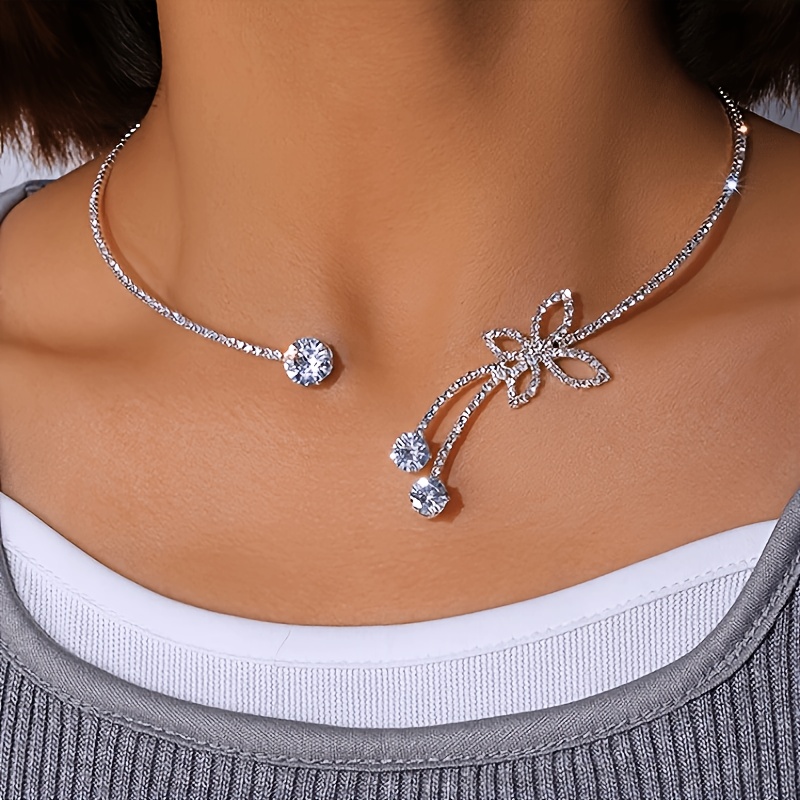TEMU Gargantilla de 1 y flor, joyería de moda y elegante, adecuada para uso diario, y fiestas