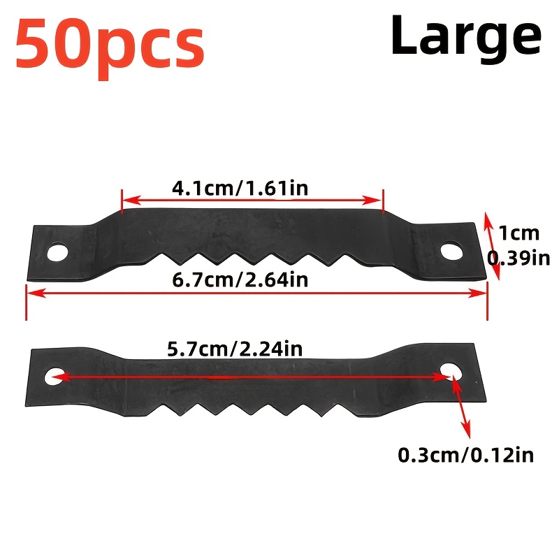 TEMU Set Of 50 Iron Sawtooth Picture Hangers - Sturdy Hooks Suitable For Canvas, Photo Frames, And Wall Art - Available In Small, Medium, And Large