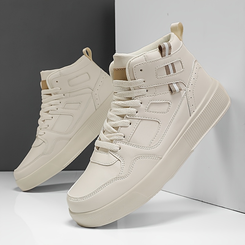 Zapatillas Altas para Hombre Nuevas - Cómodas, Ligeras y Elegantes con Parte Superior de PU, Suela MD, Plantilla EVA/Insole, Punta Redonda | Ideales para Senderismo, Running y Uso Casual | Costuras Modernas