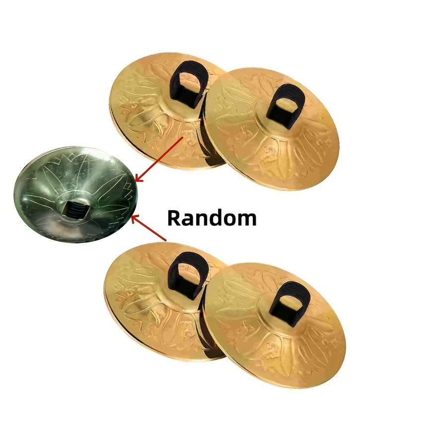 TEMU Cymbales de Doigt en Cuivre - Petites Cymbales pour Danse du Ventre - Mini Cymbales Instrument de Musique - Soucoupes