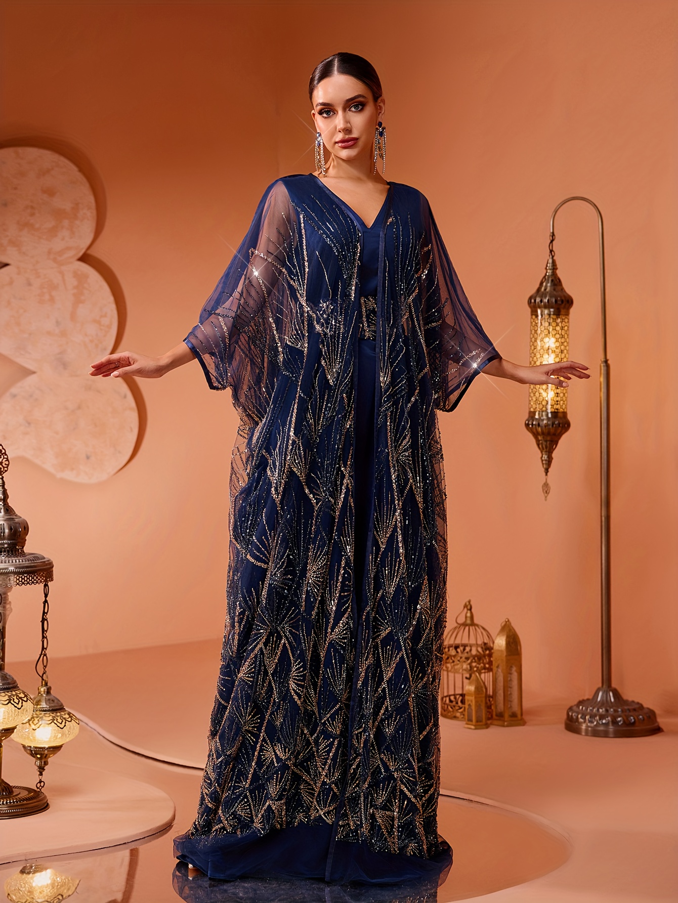 chinese dress ladies Pearl Beaded Luxury Arabic Wedding Dress Off the Shoulder Bridal Gown   Viniodress