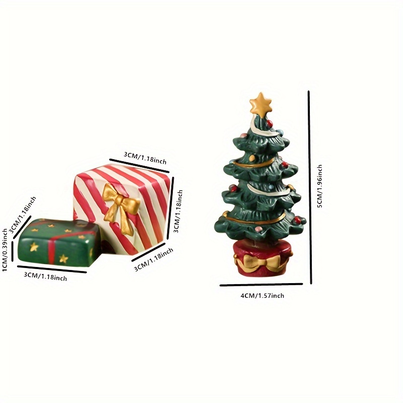 30 Figurines Noël En Résine - Père Noël, Sapins, Bonhommes De Neige - Décoration Miniature Pour Cadeaux Et Cartes