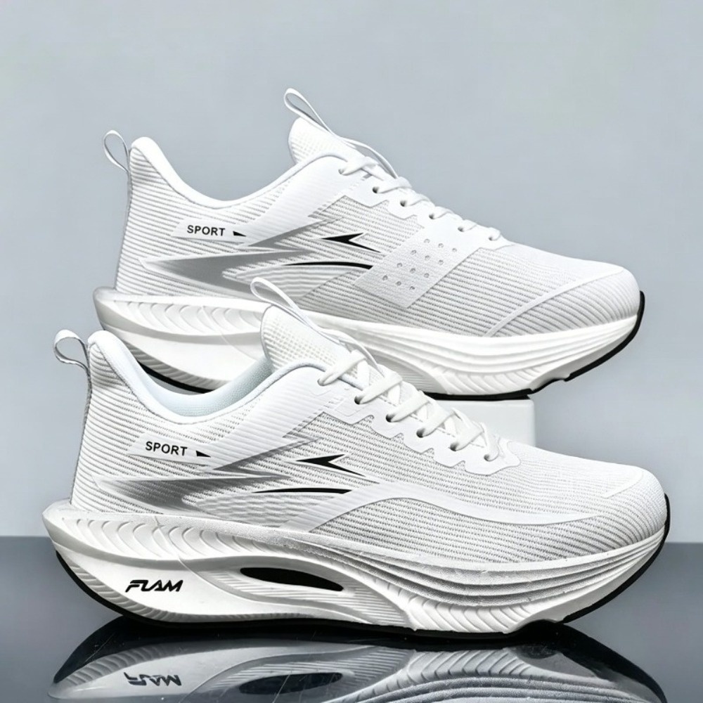 Men'S Ultra-Light Casual Athletic Shoes, 5 Colors, Professional Marathon Running Shoes, Carbon Plate Cushioning Training Sneakers, Breathable Low-Top Design with Fluorescent Upper, TPR Sole Suitable for All-Season Training, Gym, Track And Field
