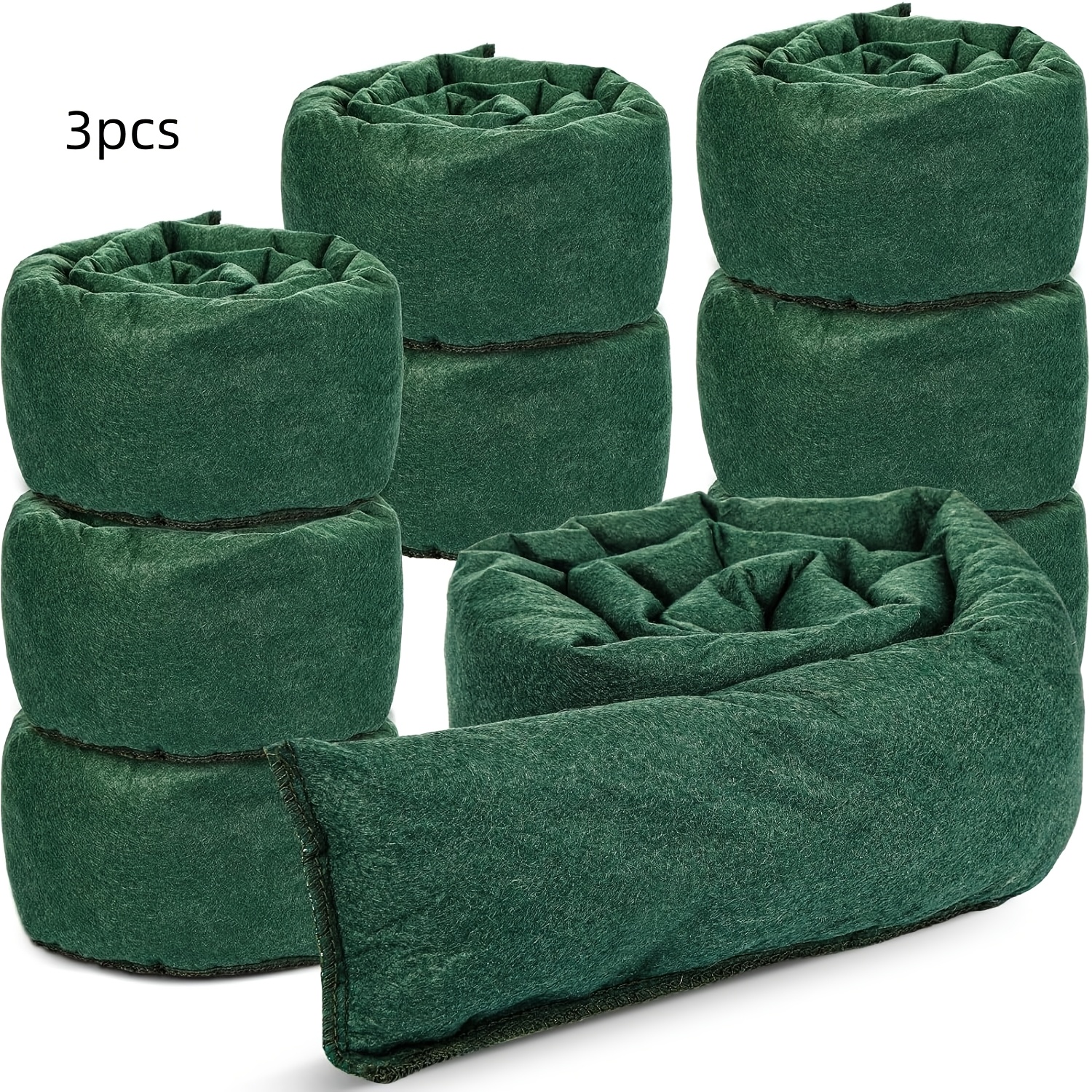 TEMU 3pcs Water Barrier 152.4cm X 16.51cm Flood Barriers For Home Reusable Absorbent Flooding Prevention Barriers Sandless Sandbags For Home Door