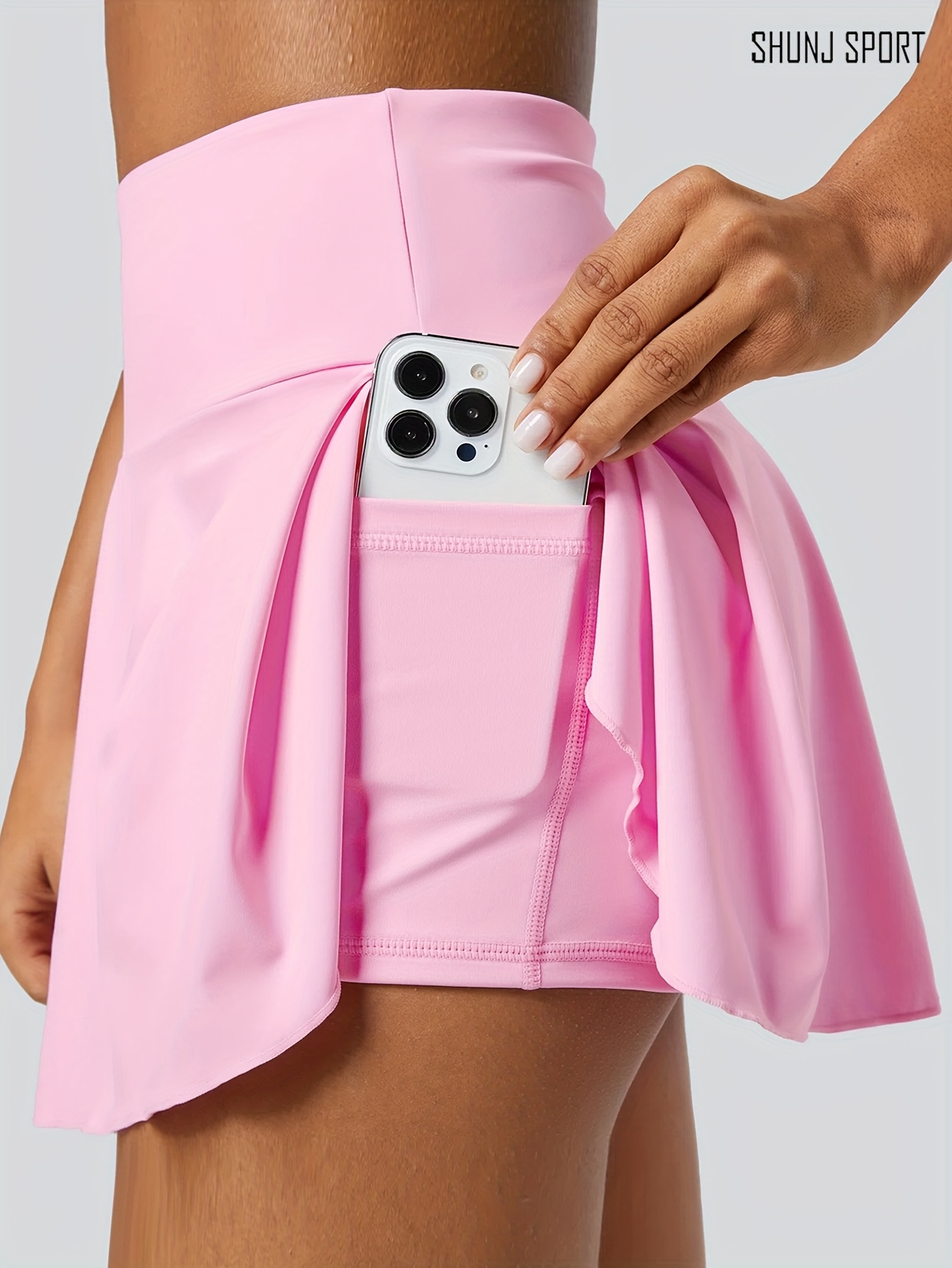 womens pink in athletic skort high waist tennis skirt Temu