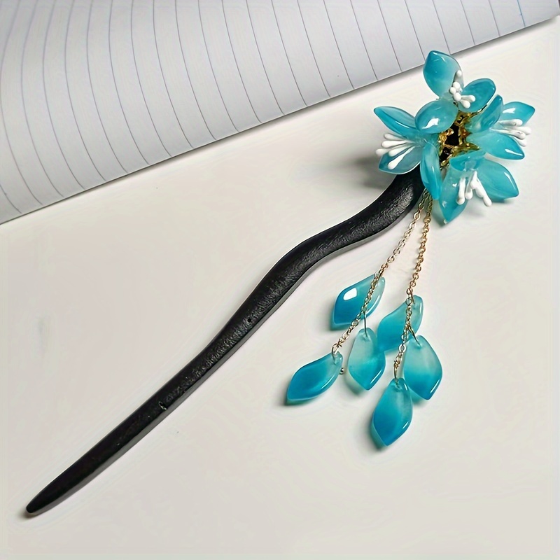 New Chinese-style Wooden Hairpin, Ancient Style Tassel Hairpin For Women, Simple And Elegant Vintage Hairpin For Updos, Hanfu Cheongsam Hair Styling Accessory