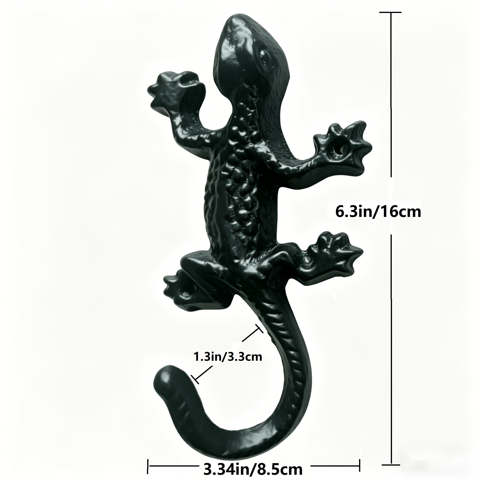 Cast Iron Lizard Hook Classical Decoration Garden Courtyard Outdoor Grocery Storage Rustic Coat And Hat Hook Storage