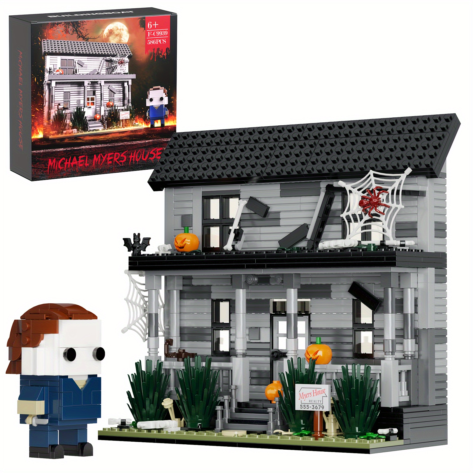 

586pcs House -handmade, Beautifully Decorated, Precise-challenging Building Set-home Decoration- Box + Manual- For Halloween And Christmas!