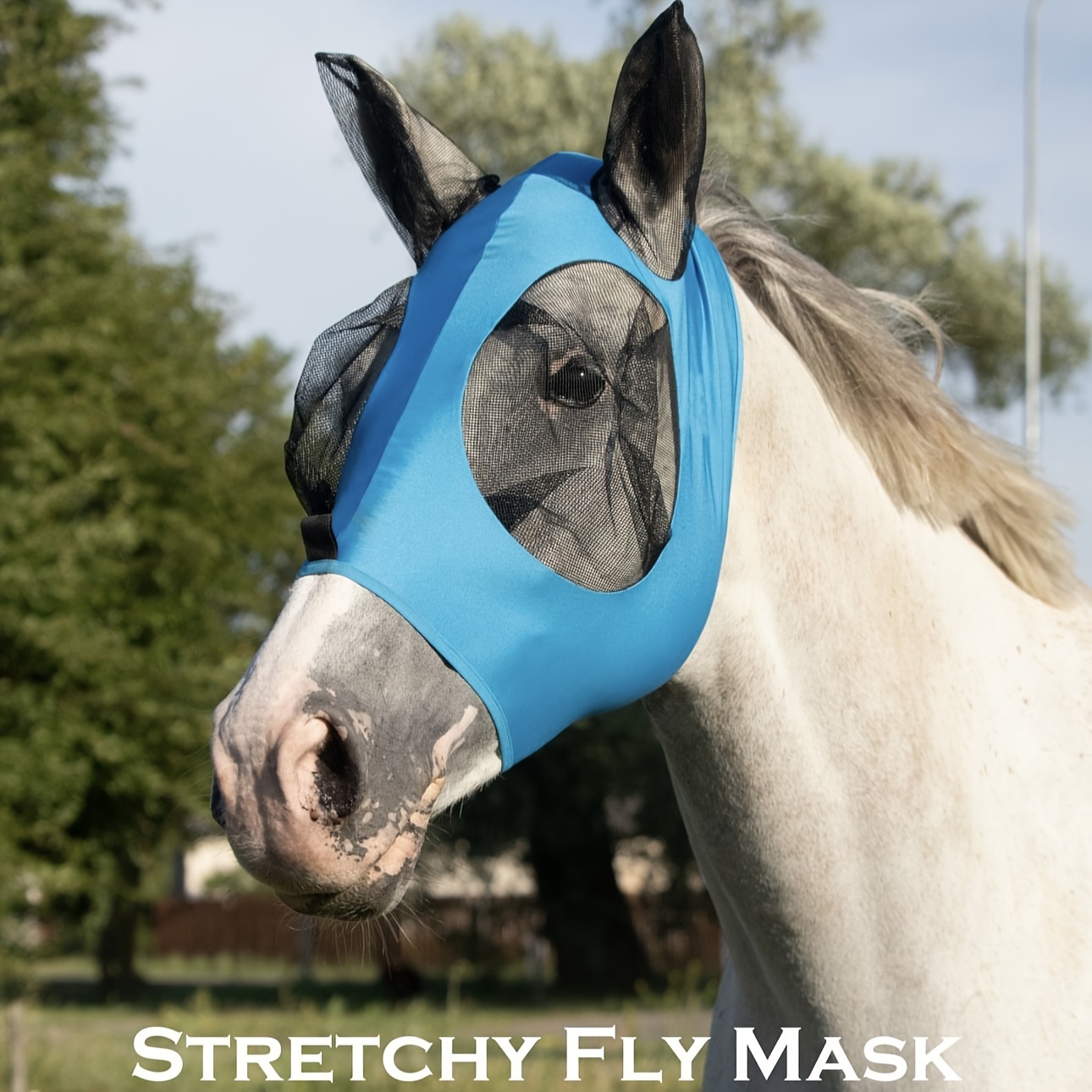 

Breathable Anti-mosquito Horse Head Cover, Equestrian Supplies For Comfortable Riding