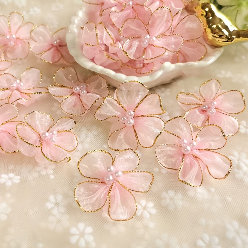 Image of 10pcs/pack Lace Inlaid With Patch Applique Handmade Repair Hair Additions Doll Clothing Additions