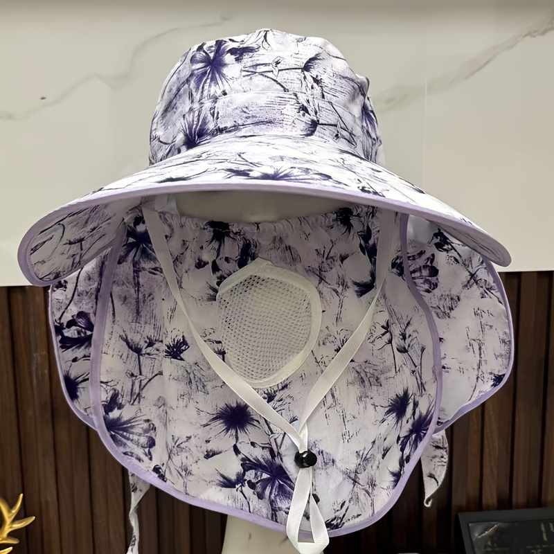 TEMU 【商品名】サイクリング サンハット ワイドブリム 日よけ 帽子 茶摘み クールハット アウトドア 旅行用 大人用 ラウンドトップ 薄型スタイル