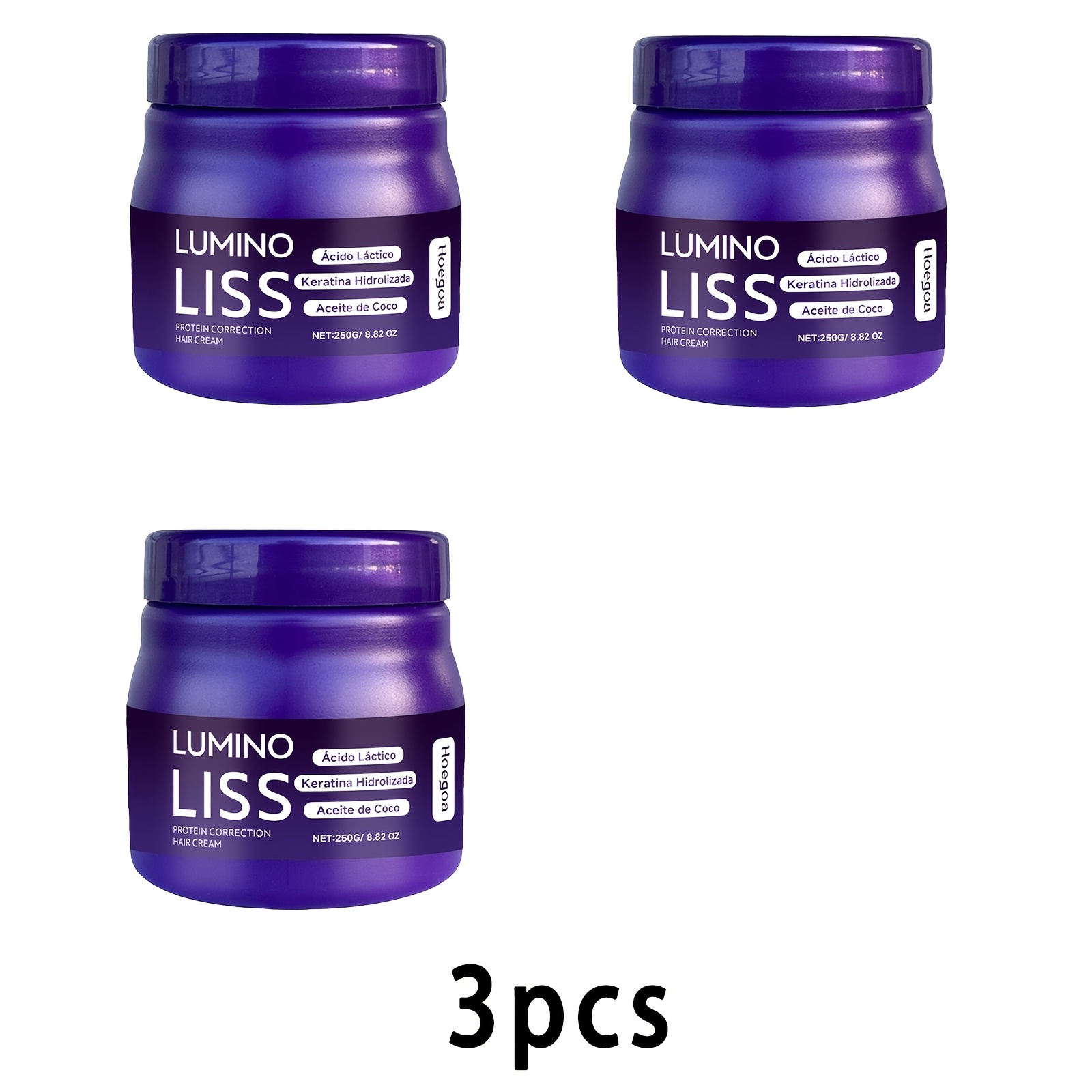 TEMU 3pcs Of Hair Care Straightening Cream, 250g Large Capacity. This Product Nourishes And Smoothens Hair Strands To Create A Y And Flowing