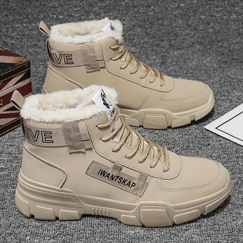 Image of Men's Winter Snow Boots - Warm, Durable, And Stylish Athletic Casual Shoes, Perfect For Outdoor Activities, Hiking, And