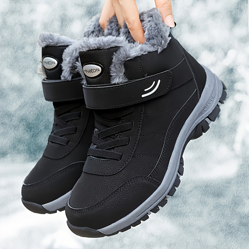 TEMU Women's Snow Boots Lined Warm Ankle Boot High Quality Anti-slip Winter Outdoor Sports Shoes High Quality Snow Winter Boots Lined Lightweight