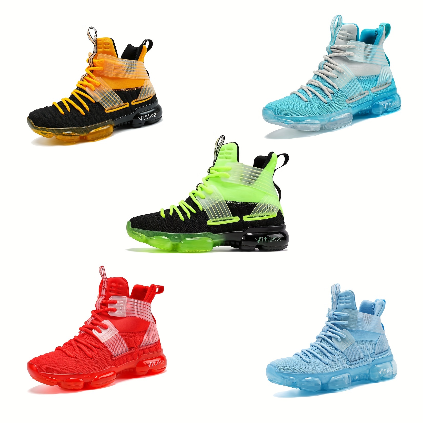 Boys Air Cushion Basketball Shoes Sneakers Breathable Lace - Temu