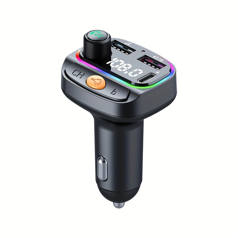 

Fm Transmitter Colorful Lights Car Wireless Mp3 Player Hands-free Fm Transmitter Rds 3.1a
