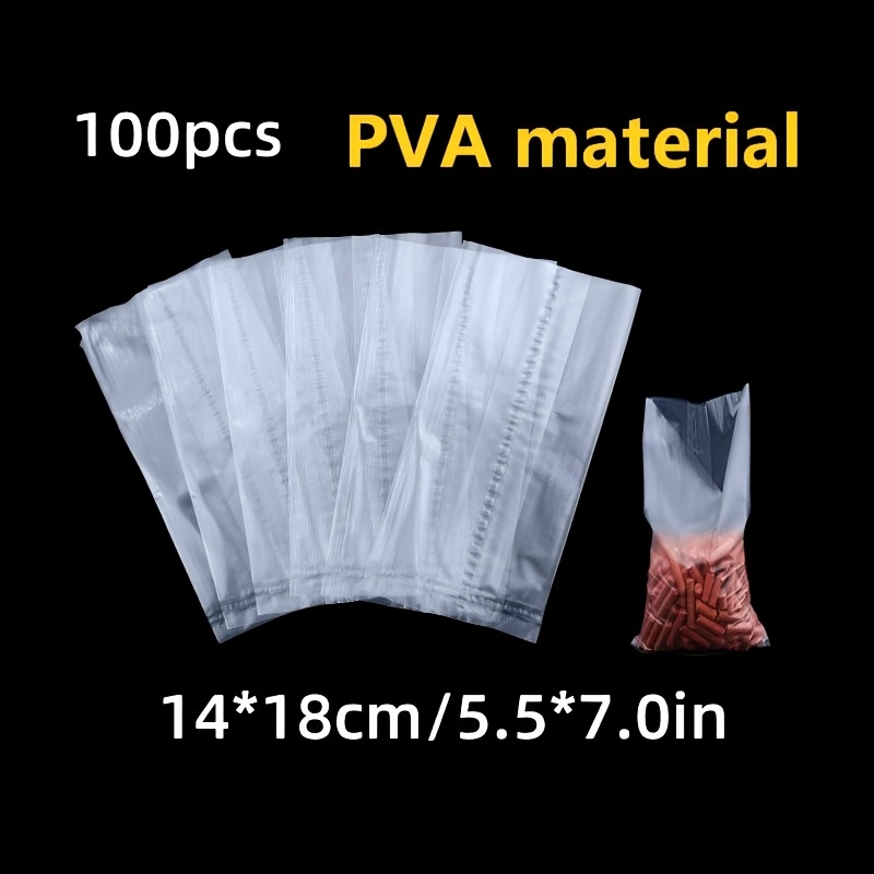 Image of 100pcs Water Soluble Bags Fishing Bait Dispenser Water Soluble Net Far Casting Fixed Point Quick Dissolving Water Soluble Sinking Artifact Bait Bag Fishing Bag