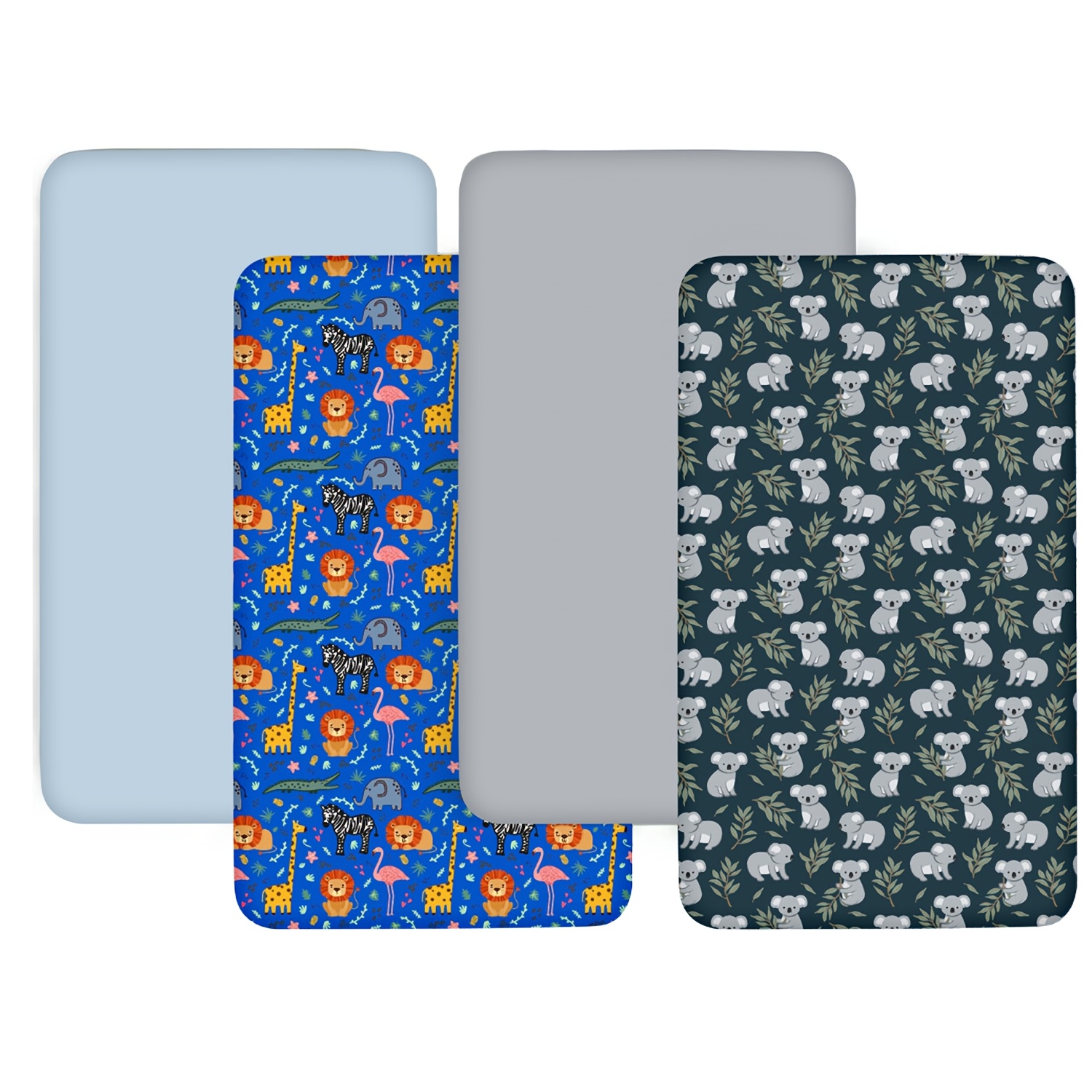 TEMU 4pcs Set Of Baby Bed Sheets, With Soft And Skin-friendly Fabric Gentle And Non-irritating. The Size Is 33 * 20 * 4 Inches And Used On Oval,