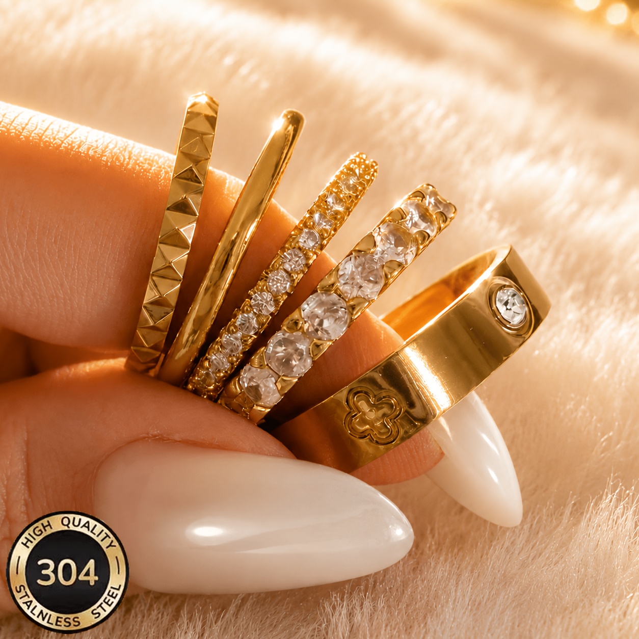 14k gold simply stacks rings