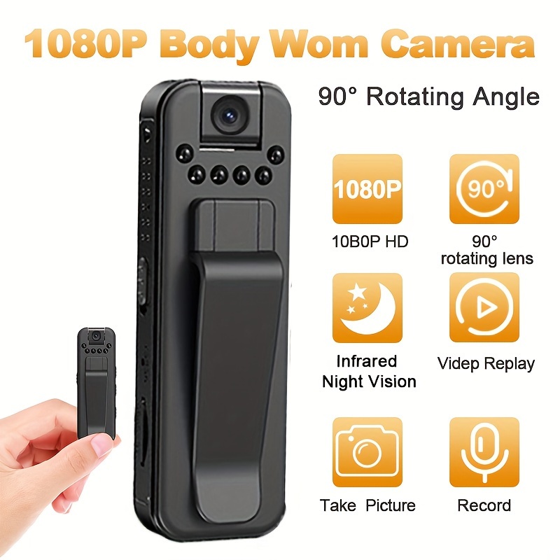 1pc mini hd wearable body camera 1080p video recording with