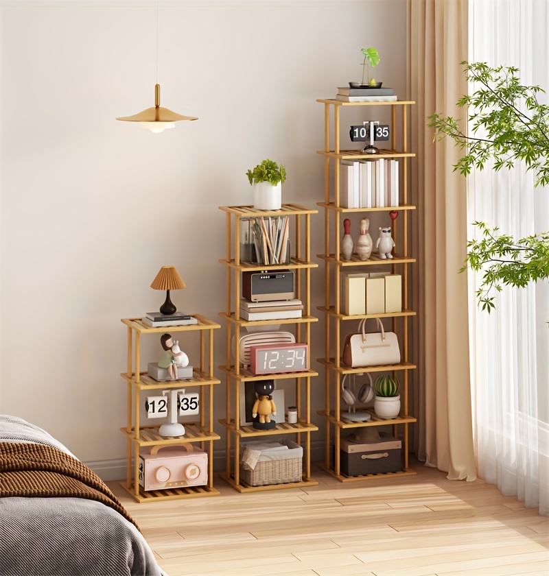 a bamboo shoe rack       made of     bamboo   are 3 to 8 layers   from   disassembled and   at     an   for small spaces at home entrances details 0