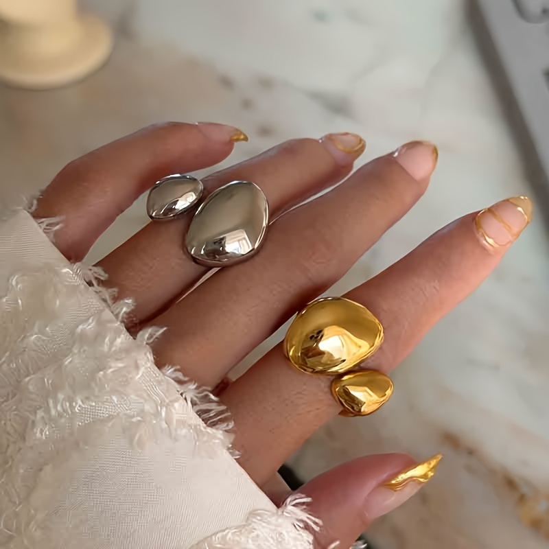 Titanium Steel Fashionable Open Ring for Women