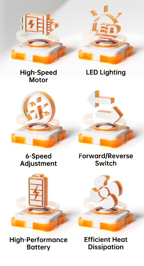 lcd wireless rotating device 6 speed adjustable speed usb quiet fan with   heat dissipation led work light professional for polishing drilling and carving Product details 1