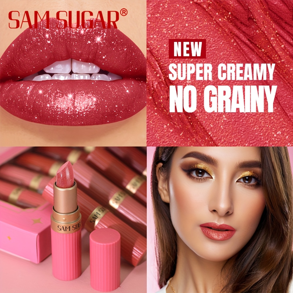 Lipstick Makeup Set, Six Pearlescent Lipsticks