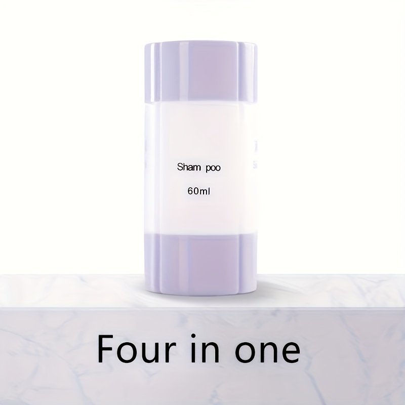 E-shop FLIXBLANY Vier-in-Eins 60ml/Flasche insgesamt 240ml Reiseflaschen-Set Wiederverwendbares, tragbares Set Shampoo Bade-Gel Verteilungsflaschen-Set