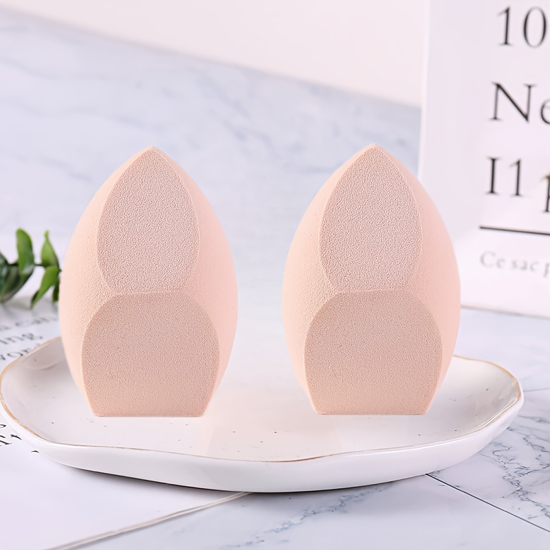 TEMU 2pcs Extra Large Triangular Makeup Sponges, Hydrophilic Polyurethane, Water-activated, Options, Beauty Blenders For Flawless Application,