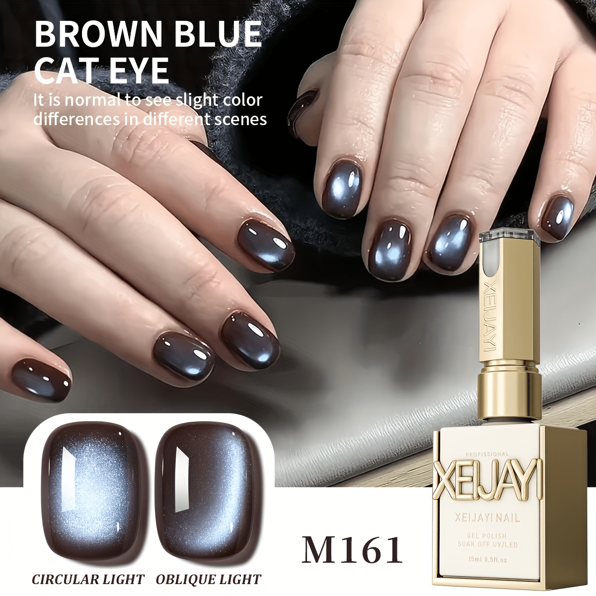Image of Spring Nail Art 2025 15ml Popular Reflective Magnetic Nail Polish Semi-permanent Nail Art Peelable Led Nail Nail Gel Spring Nails