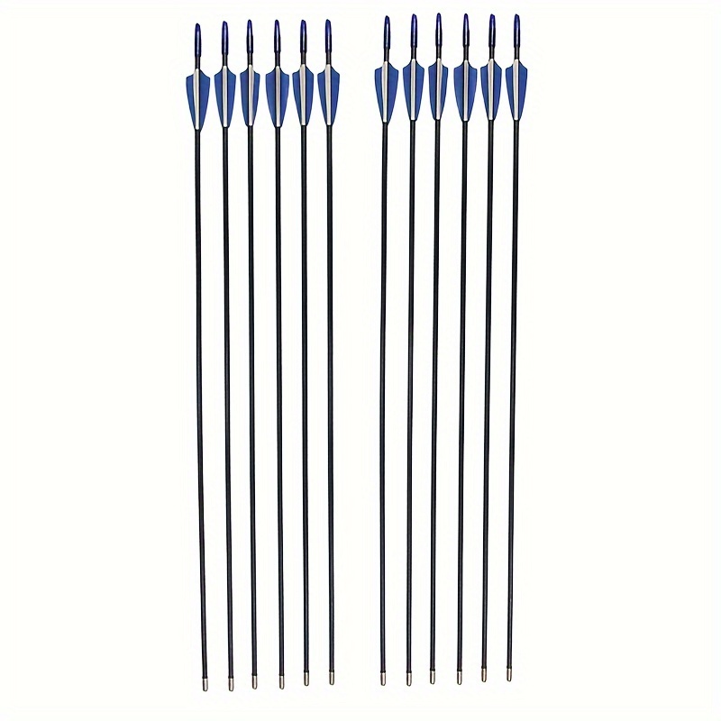 

12-pack 6mm Fiberglass Arrows, 29-inch Universal With Blunt Tips, Ideal For Outdoor Shooting, Christmas, Halloween, Thanksgiving, New Year Gifts