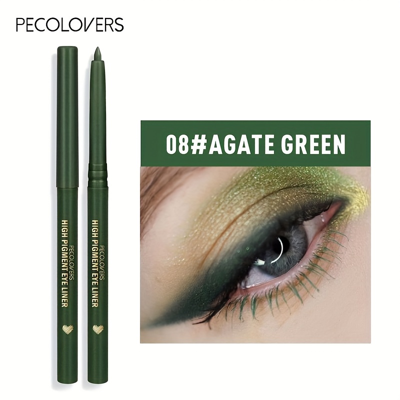 Matte Black Green Waterproof Eyeliner Pencil Sweatproof Quick Dry High Eye Liner Pen Eye Makeup Tool