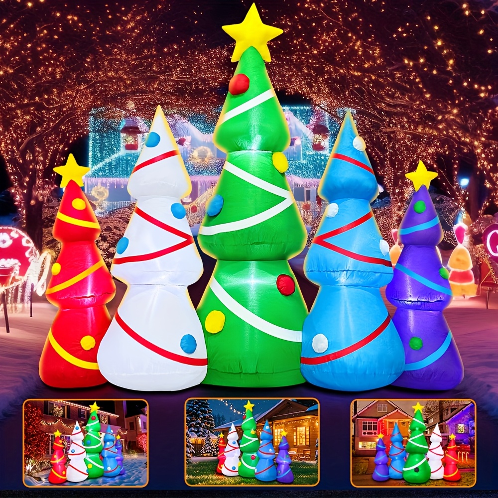 6 5ft long christmas inflatable tree set outdoor decoration