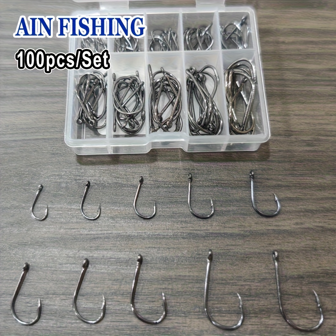 Small Fishing Hooks 800Pcs Stainless Steel Fishing Hooks Assortment - 10  Sizes Live Bait Soft Bait Hooks Live Bait Fishing Hooks